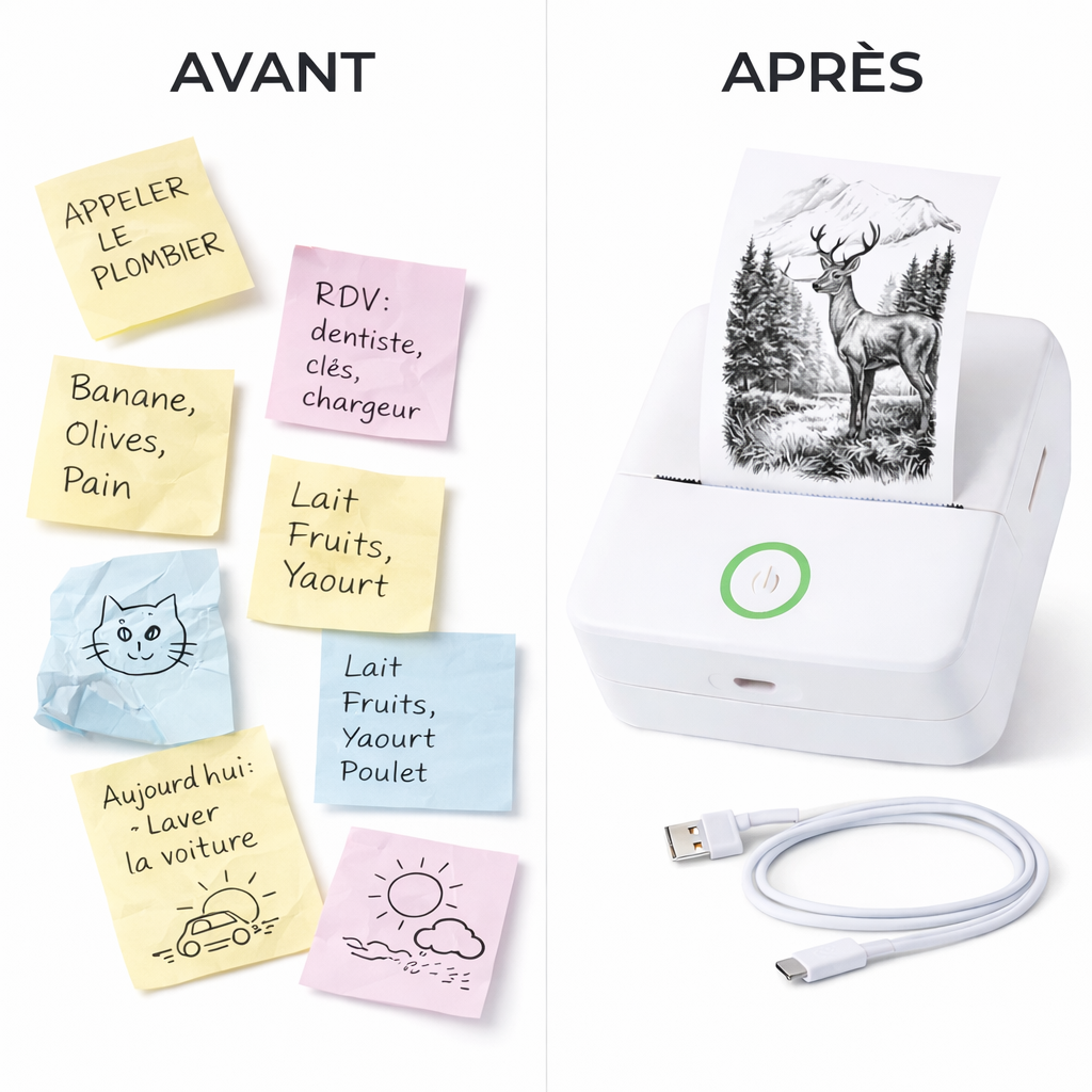 Mini Bluetooth Pocket Printer – Inkless, Fast & Portable
