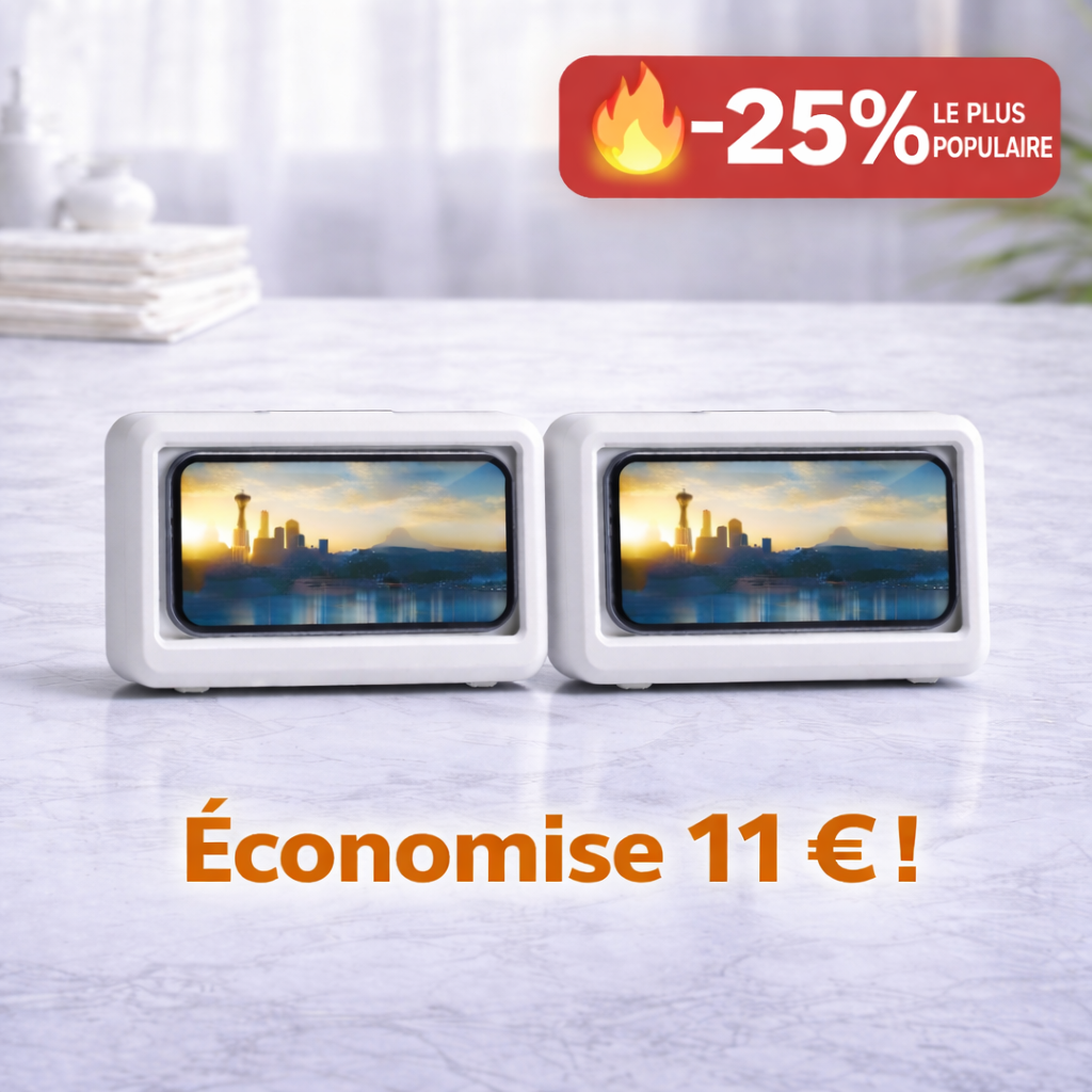 Support Téléphone Mural 100% Étanche - Films & Séries Sous La Douche