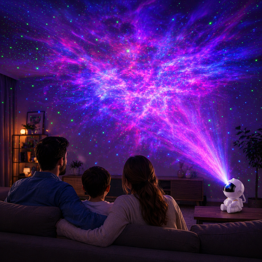 Projecteur Galaxie Astronaute – 8 Modes Étoilés | Veilleuse Relaxante avec Télécommande
