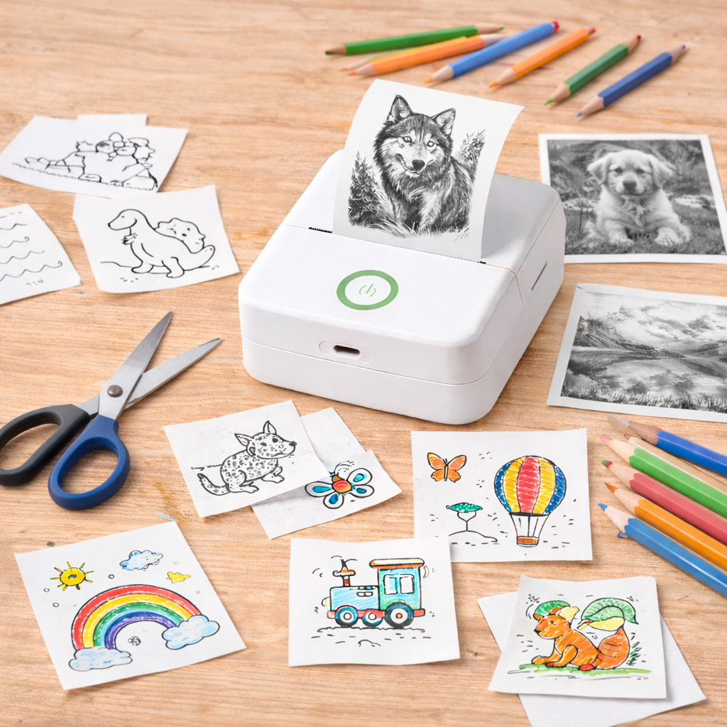 Mini Bluetooth Pocket Printer – Inkless, Fast & Portable
