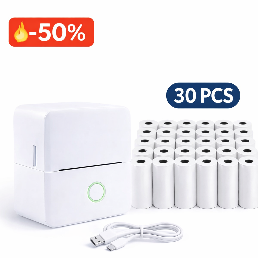 Mini Bluetooth Pocket Printer – Inkless, Fast & Portable