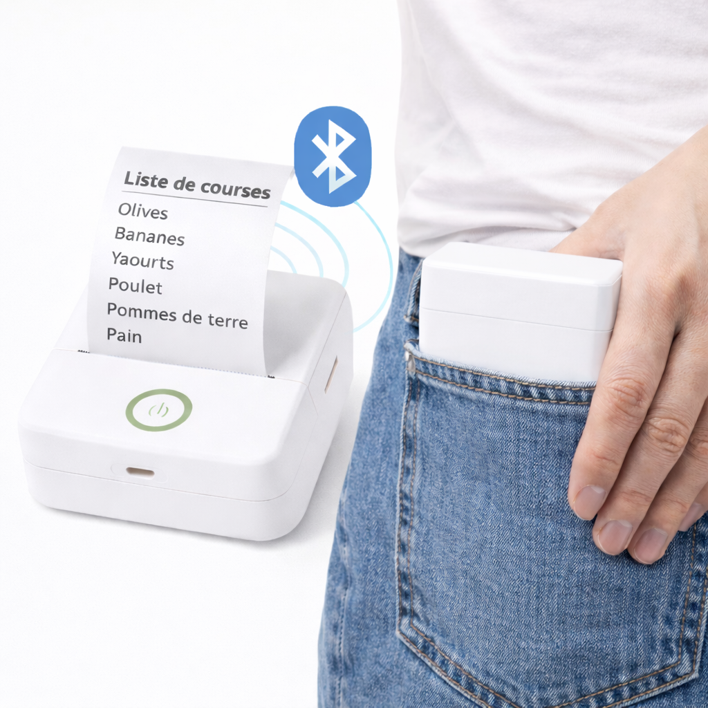 Mini Bluetooth Pocket Printer – Inkless, Fast & Portable